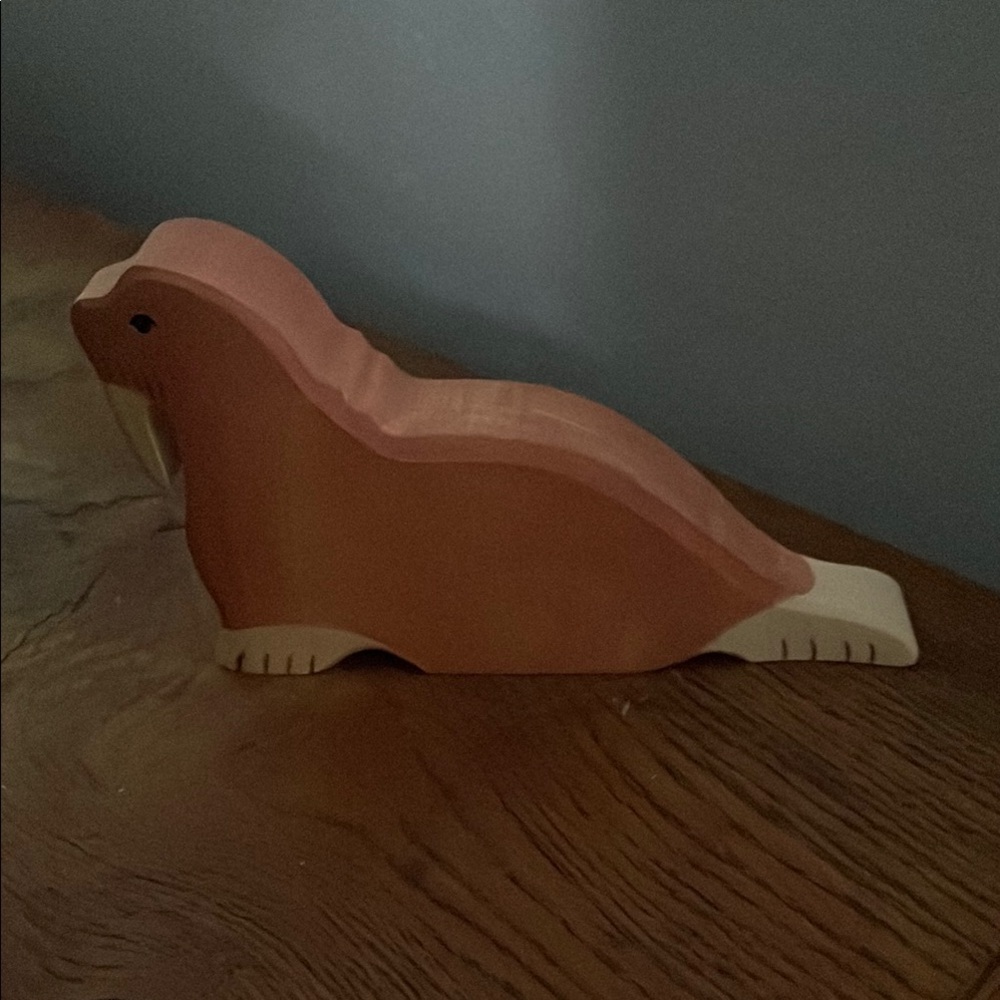 Wooden Walrus Figurine